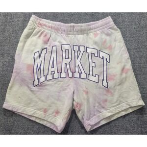 Market Tie Dye Sweat Shorts Mens Medium Pink Purple Arched Logo Streetwear
